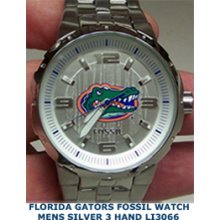 Florida Gators Fossil Watch. Mens Three Hand Large Logo watch Li3066