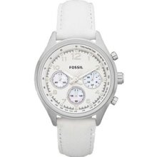 Fossil CH2823 Chronograph Stainless Steel Case Mother of Pearl Dial