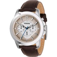 Fossil Fs4533 Grant Brown Leather Chrono Watch