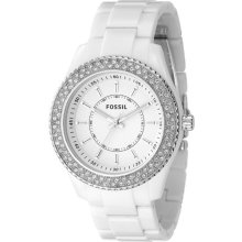 Fossil Glitz White Resin Ladies Watch ES2444