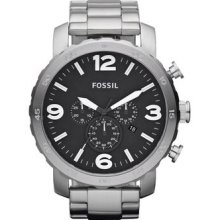 Fossil Mens Nate Stainless Steel Watch