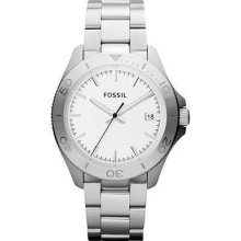 Fossil Retro Traveller Silver Dial Stainless Steel Men's Watch Am4440