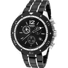 Fossil Watch JR1234 Men s Black Dial Chronograph Black Bracelet