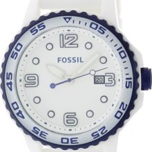 Fossil Women's CE5013 White Silicone Quartz Watch with White Dial