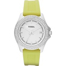 Fossil Womens Retro Traveler Silicone Watch - Lime Am4465