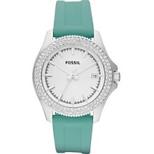 Fossil Women's Retro Traveler Teal/Silvertone Watch Women's