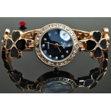 Free Shippingvintage Gorgeous Gold Color Quartz Watch Braceletspw013