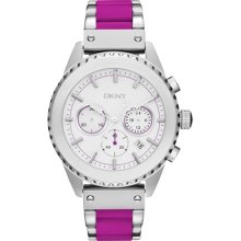 Fuschia Silicone Chronograph Watch