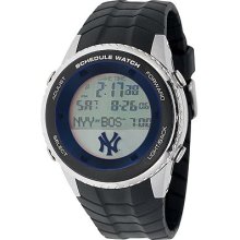 Game Time New York Yankees Stainless Steel Digital Schedule Watch -