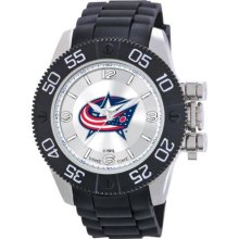 Game Time Nhl-Bea-Cbj Men'S Nhl-Bea-Cbj Beast Columbus Blue Jackets Round Analog Watch