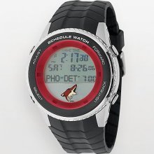 Game Time Phoenix Coyotes Silver Tone Digital Schedule Watch -