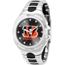 Game Time Watch, Mens Cincinnati Bengals Black Rubber and Stainless St