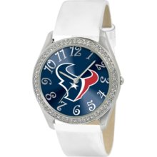 Game Time Watch, Womens Houston Texans White Leather Strap 40mm Nfl-gl