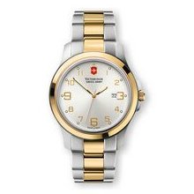 Garrison Elegance Watch With Large Two-tone Bracelet & Silver Dial