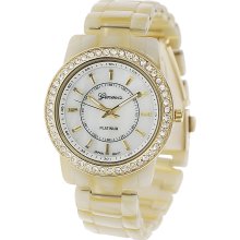 Geneva Platinum 9157 Women's Quartz MOP Dial Decorative Chronograph