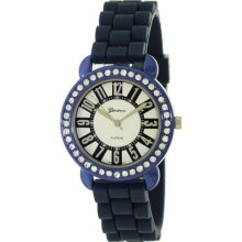 Geneva Platinum Women's 2718.Blue Blue Silicone Quartz Watch with ...