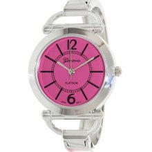 Geneva Platinum Women's 2732.Silver.Pink Pink Stainless-Steel Quartz Watch with Pink Dial