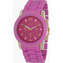 Geneva Platinum Women's 9158.Gold.Pink Pink Stainless-Steel Quartz Watch with Pink Dial