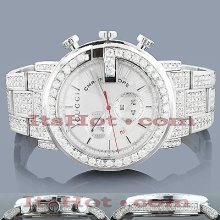 Genuine Mens Gucci Chrono Diamond Watch 10ct