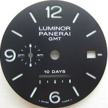 Genuine Panerai Luminor Gmt 10 Days Wrist Watch Movement Part Black Dial