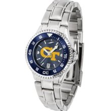 Georgia Tech Yellow Jackets Womens Steel Anochrome Watch