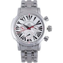 Gio Monaco Men's 268-S Maranello Automatic White Dial Steel Chron ...