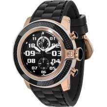 Glam Rock 0.96.2899 Unisex Quartz Watch With Black Dial Analogue Display And Black Silicone Strap Gr33106