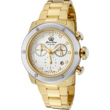 Glam Rock Watch Gr50132sv Women's Aqua Rock Chronograph White Dial Gold Tone