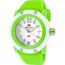 Glam Rock Watches Miami Beach White Dial Green Silicone Green Silicone