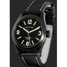 Glycine Incursore wrist watches: Incursore Auto Black Pvd Case 3874-99