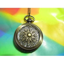 Gorgeous jewerly charm the sun Pocket Watch Necklace Pendant