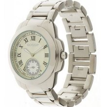 Gossip Bold Metal Bracelet Watch with Sub Dial - Silvertone - One Size