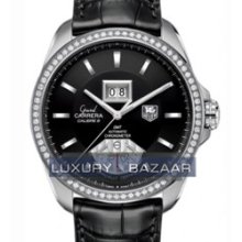 Grand Carrera Automatic GMT Grand Date (SS - Diamonds / Black / Leather )