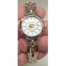 Green Bay Packers Game Time Elegance Ladies 23K gold logo Watch