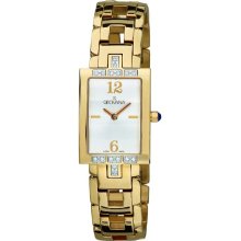 Grovana Women's Quartz Watch With Silver Dial Analogue Display And Gold Stainless Steel Plated Bracelet 4560.7112