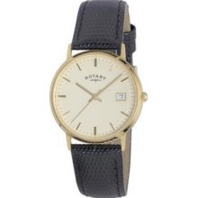 GS11876-03 Rotary Mens 18Ct Gold Case Watch