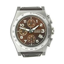 Gucci Pantheon Automatic Chronograph Brown Dial Men's Watch #YA115234