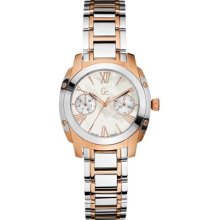 Guess Collection Gc Bella Gold & Ss 2 Tone Mop Lady Watch Bracelet A58002l1