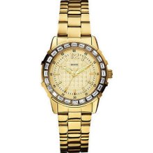 Guess Gold Tone Ladies Watch U0018l2