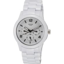 Guess Ladies Analogue Watch W11603l1 With White Dial