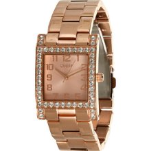 Guess Rose Gold-Tone Crystal Ladies Watch U0128L3