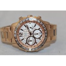 Guess Sport Chronograph U0016l5 Gold Dial Gold Stainless Steel Women's Watch