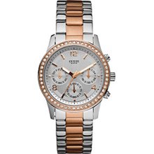 Guess Two Tone Feminine Contemporary Chronograph Watch Women's