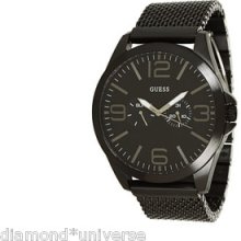 Guess - U0180g2 Black Case/enamel Black Dial/black Mesh Bracelet