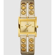 ..guess..u95186l1 Gold Tone Studded Watch Just In