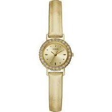 Guess U96012l2 Womens Gold Tone Metallic Leather Strap