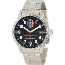 Haurex Italy Bc300ubn Red Arrow Black Dial Stainless Watch