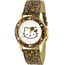 Hello Kitty Leopard Print Strap Watch