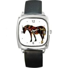 Horse Equestrian Art Square Unisex Wrist Watch NEW