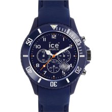 ICE Watch Chronograph Matte Silicone Strap Watch Blue